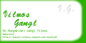 vilmos gangl business card